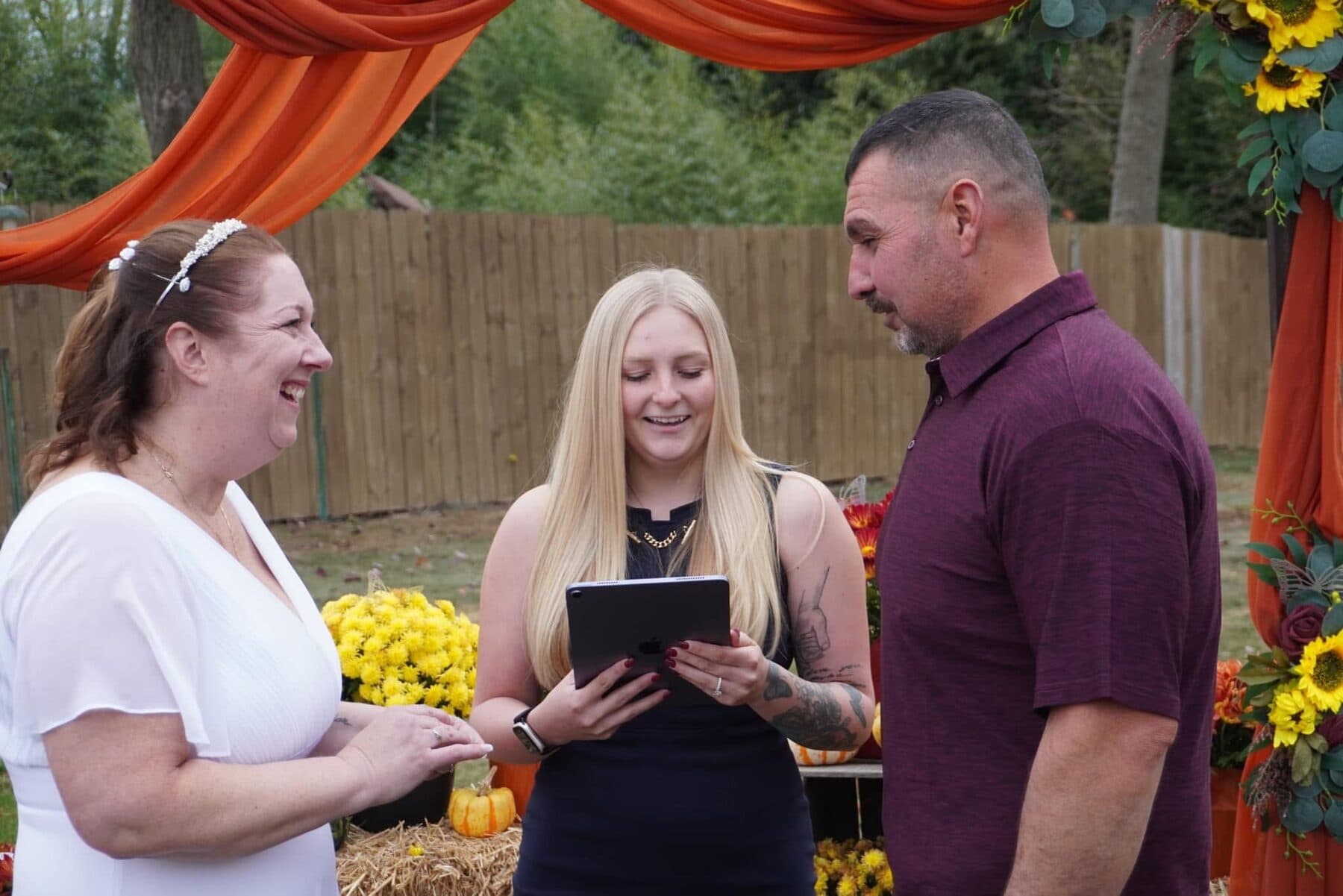 Laughter during the ceremony